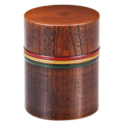 茶筒 独楽塗 木製 漆塗り　FC15-1