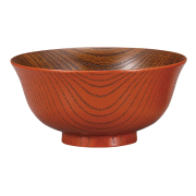 飯椀 目ハジキ内スリ 洗朱/黒 子供向け 木製 漆塗り　FC9-4/5