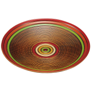 銘々皿 5.0 独楽文様 5枚セット   木製 漆塗り　FC4-14