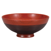 ごはん椀 千筋 根来/曙 大 木製 漆塗り　FC10-6/8