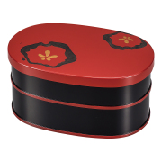 小判お好み重(仕切付） 7.0 京梅 朱/うるみ　FC32-4/5 【製造中止】