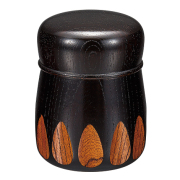 茶筒 欅 漆切子 黒/赤/緑 木製 漆塗り　FC2-13/14/15