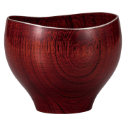 ゆらぎボール 渕銀 赤/黒（大） 木製 漆塗り FC7-5/9