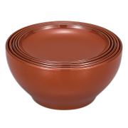 応用器(応量器) 5つ組 小 洗朱/黒 漆塗り FC36-3/4