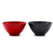 飯椀 黒スリ/朱スリ　木製 漆塗り