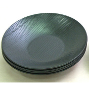 茶托 黒 目弾き 薄挽き 木製 漆塗り