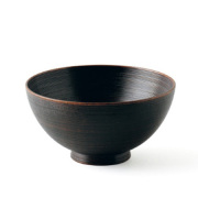 富貴漆椀 4寸 木製 漆塗り 木のお椀・味噌汁椀