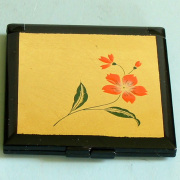 コンパクトミラー 花金箔 【メール便可】携帯用手鏡 【製造中止・在庫限り】