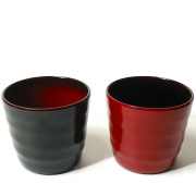 ペア焼酎カップ 美月オールド 漆塗り 12-05601