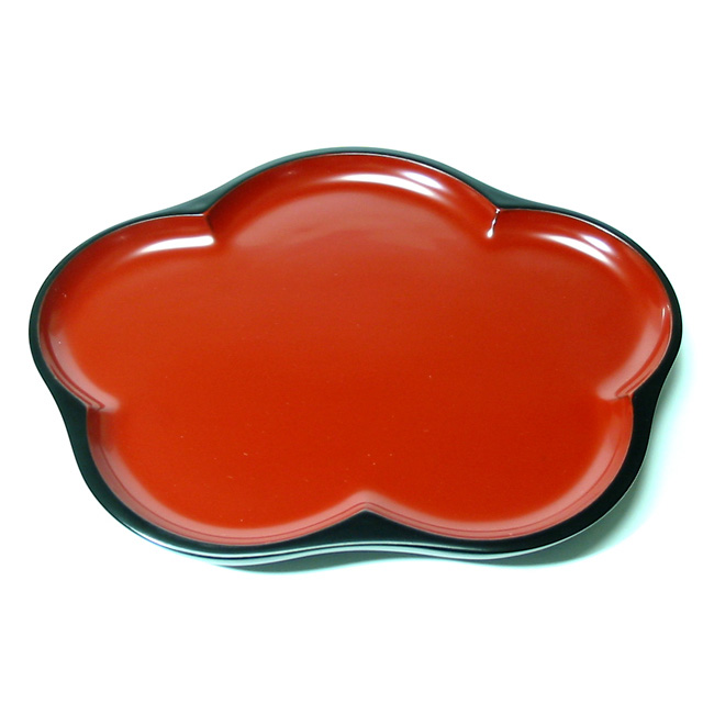 横梅鉢  特別価格 木のお皿 木製 漆塗り 中皿（製造中止）