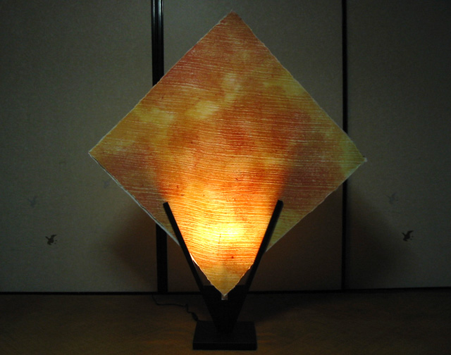 インテリア和紙照明 扇 春秋 木製（製造中止）