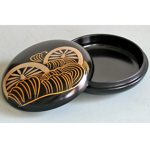 平なつめ香合 波車 お茶道具（製造中止） 漆器の井助