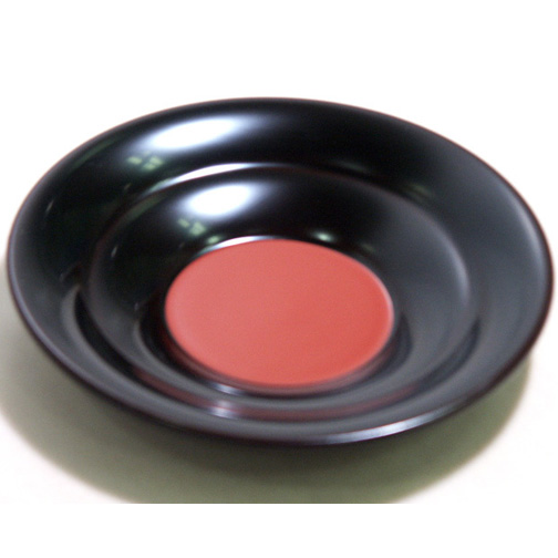 茶托 溜 日の出 木製 漆塗り