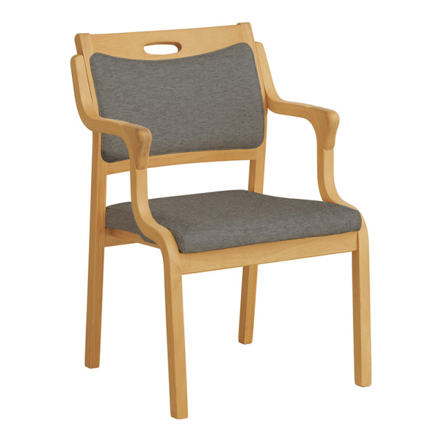 Care-Net01-AC ダイニングチェア 肘付 座面高41cm PVC 合皮