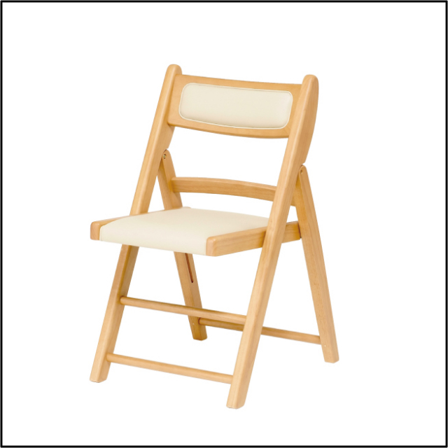 Care-O-201-IN 肘無しおりたたみチェア 木製椅子 介護施設 病棟個室