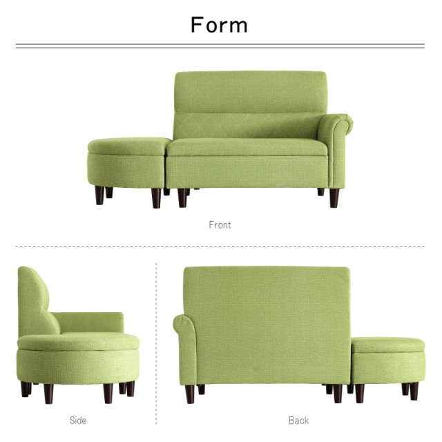 G-CDS ソファ 幅155cm 2人掛け 収納付き クッション付き コンセント