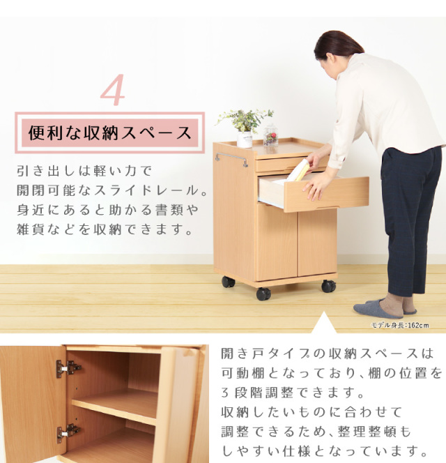 Care-IM801-S 床頭台 介護施設 病院 個室 ベッドサイド テレビ台