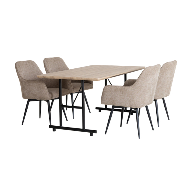 SLP ダイニングテーブルセット 5点 4人掛け テーブル 幅150cm 奥行85cm
