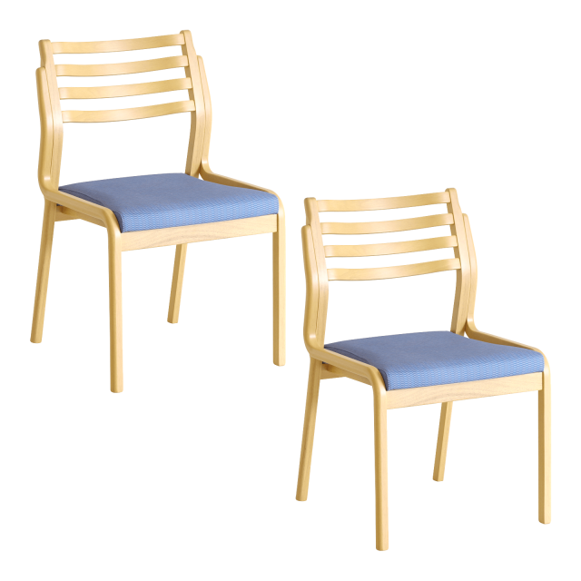 Spade ダイニングチェア 2脚セット 肘無 座面高45cm 木製 椅子