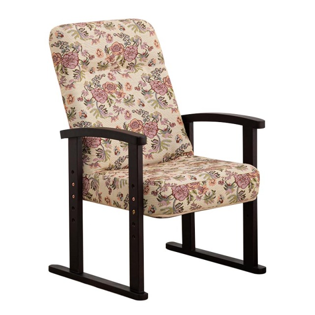 やすらぎ（大） 高座椅子 安楽椅子 リクライニングチェア 肘付 座面高4