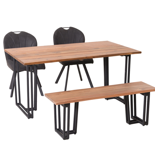 ZCB ダイニング4点セット 4人掛け テーブル 幅150cm 奥行90cm ベンチ