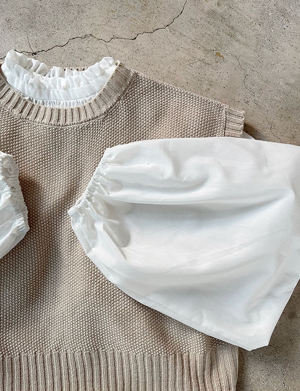 『　毎年定番人気のショートトップスが早くも登場！　』 バルキー鹿の子編みの風合いも魅力！バルキー鹿の子編みショートトップス