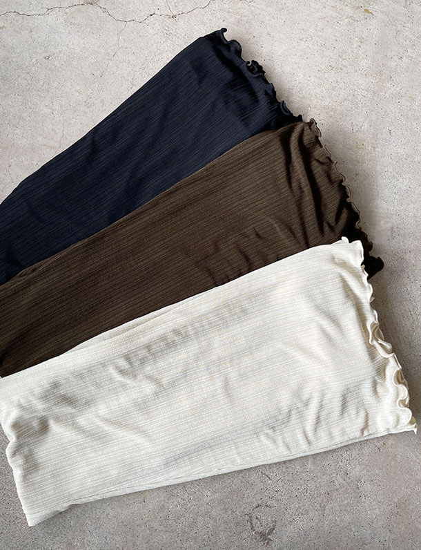 【重要/予約2月中旬入荷予定/着日指定不可】★春トク★ 『　インスタコーデでよく使ってるメーローレギンスパンツはこれ！　』　　ストレスフリーの春らしい軽やか素材のパンツ！ジャガードリブのメローパンツ