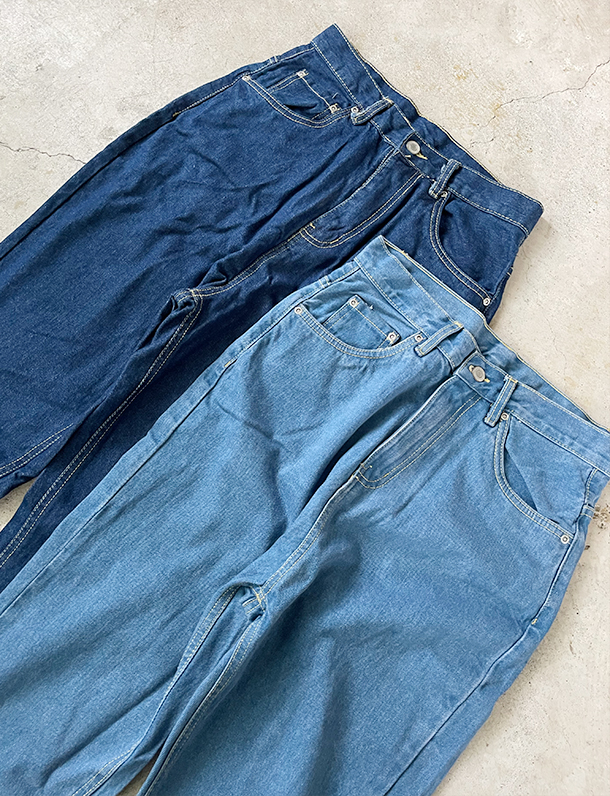 【重要/予約5月中旬入荷予定/着日指定不可】★春トク★デニムバルーンパンツ太ももゆったりなのにスッキリシルエット。