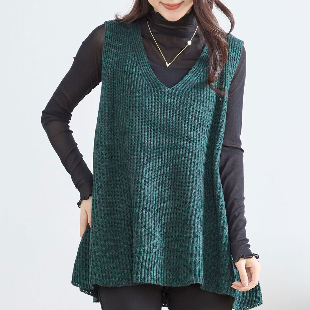 『　インスタサブ垢で大人気！　』  シンプルVネックニットベスト