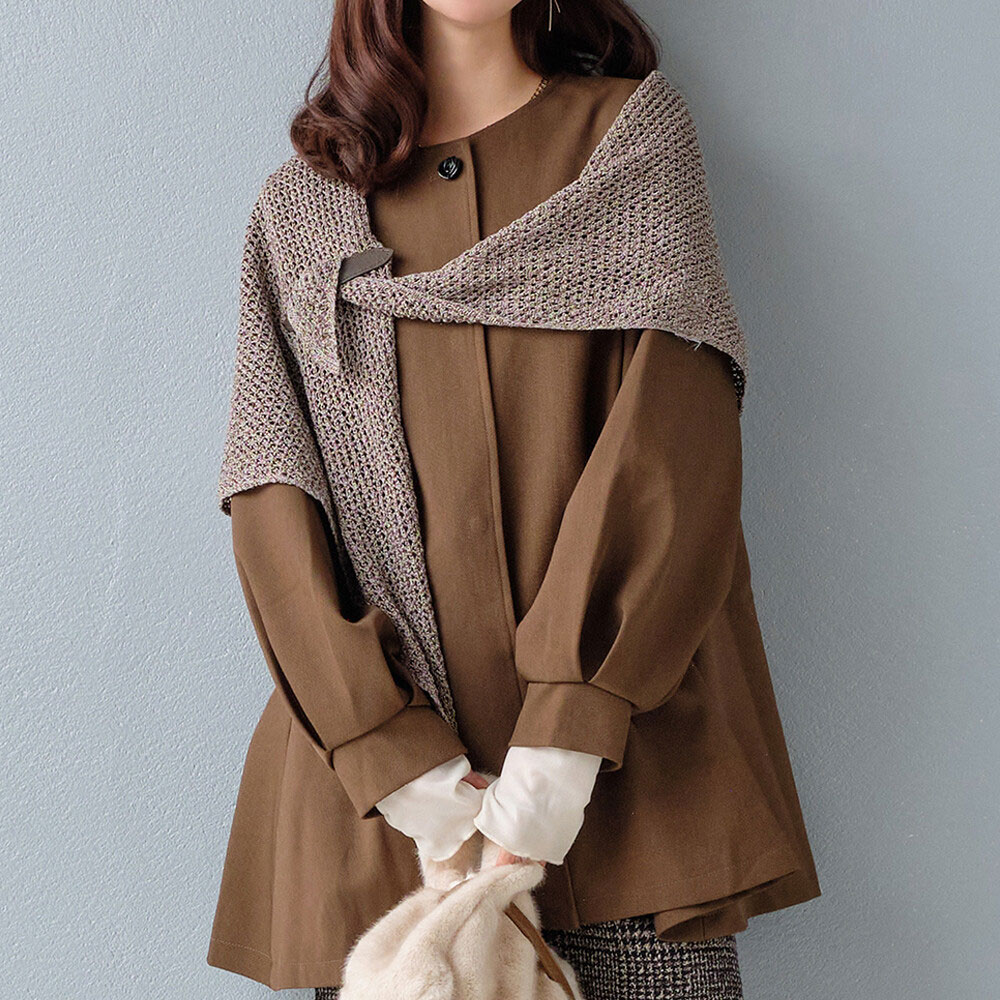 春の早割り　！ラスト1着　『　インスタサブ垢で大人気！　』  3点セットノーカラーフレアコート