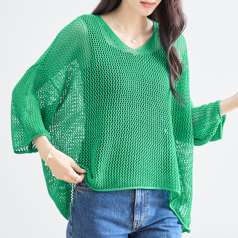 秋冬物50％OFF！ 【メール便対応】オータムセール　『　インスタで大人気！　』【メール便対応】　オータムセール　『　インスタで大人気！　』 　透かし編みメッシュニットトップス