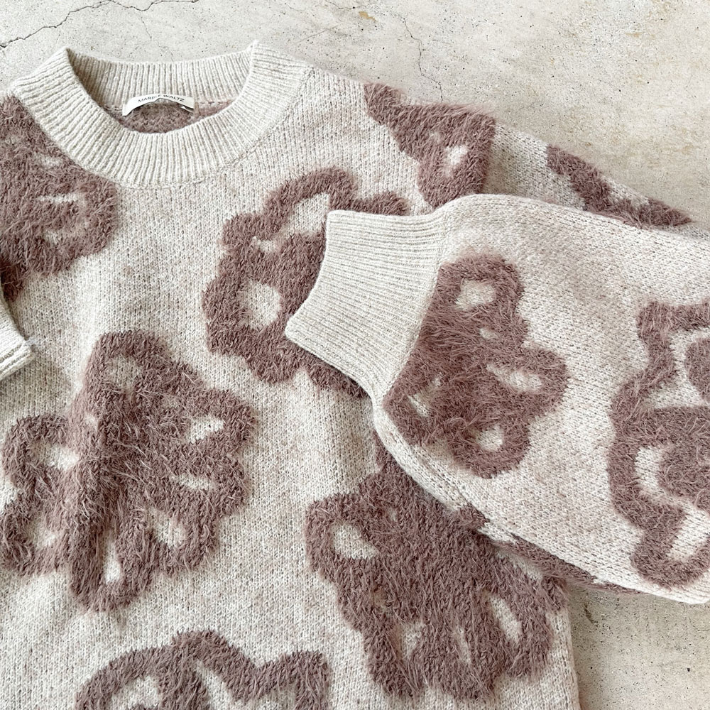 ラスト1着　　【即納】　　『　インスタサブ垢で大人気！　』  フラワーモチーフニット