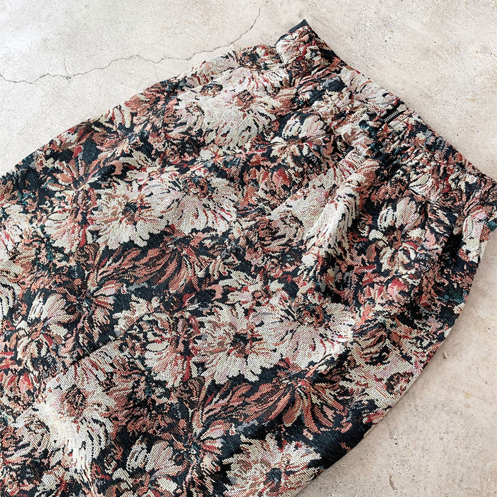 【11月下旬入荷予定】  　【ブルー完売終了】  【レッド即納】　【送料無料】　オータムセール　『　インスタサブ垢で大人気！　』    フロントジップゴブランタイトスカート