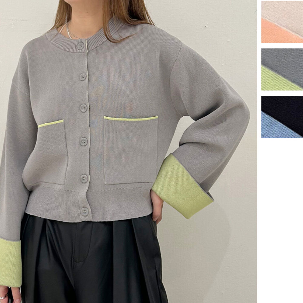 【2026新作】レーヨンポリダブルフェイスカーディガン