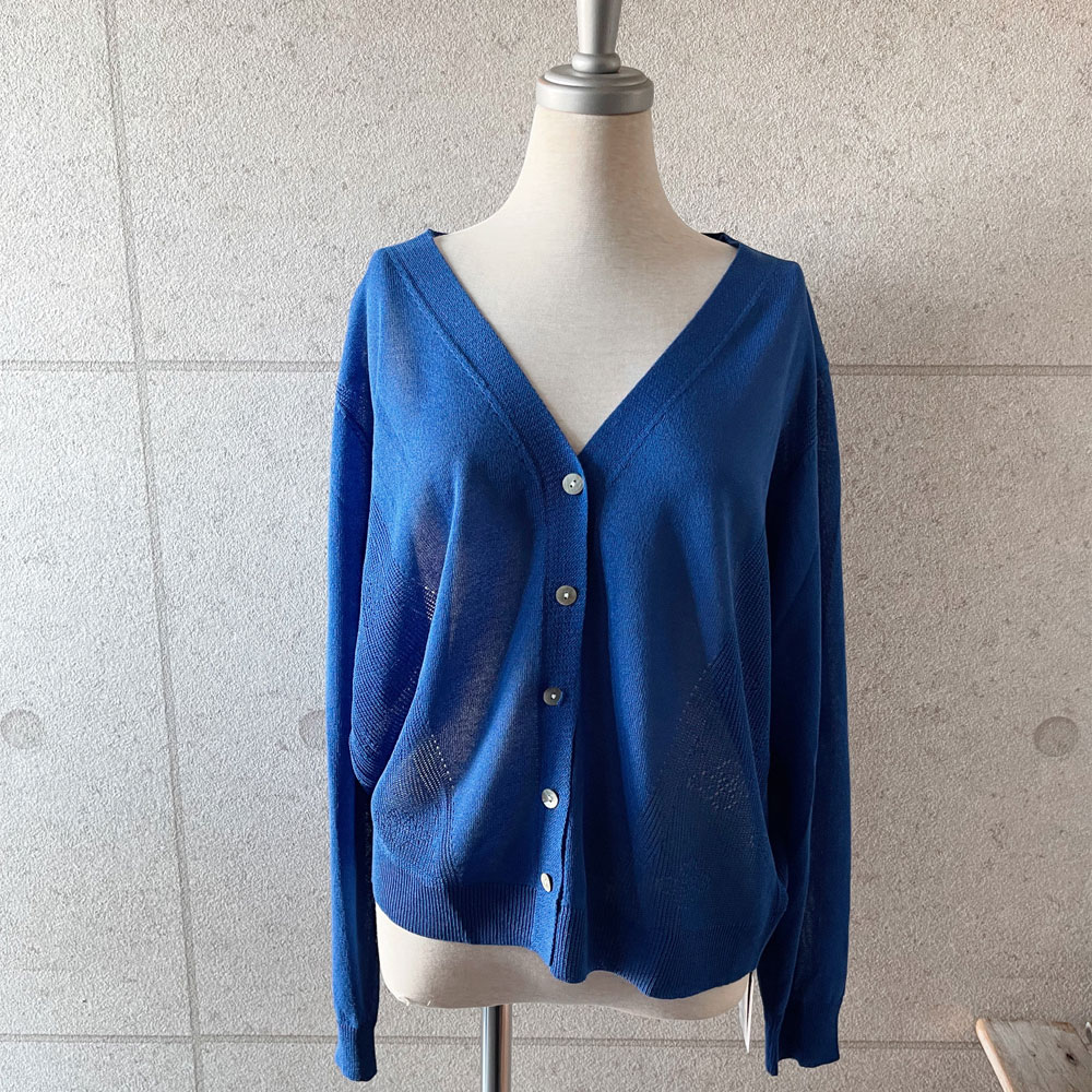 【3月中旬入荷予定】  【急上昇】　春の早割り　『　インスタサブ垢で大人気！　』  透かし編みVネックカーディガン