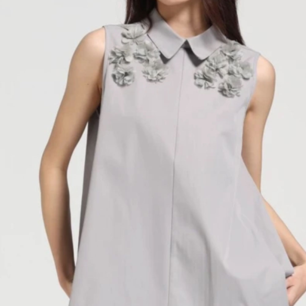 【4月下旬入荷予定】 春の早割り　【メール便対応】　【2026年新作】フラワーデコショルダーブラウス