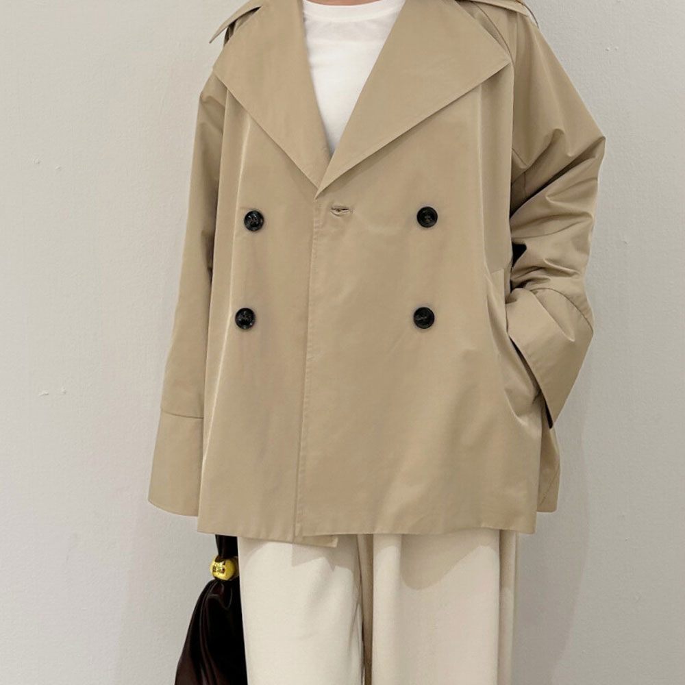 【4月下旬入荷予定】 春の早割り　【2026新作】ナイロンミドルトレンチコート