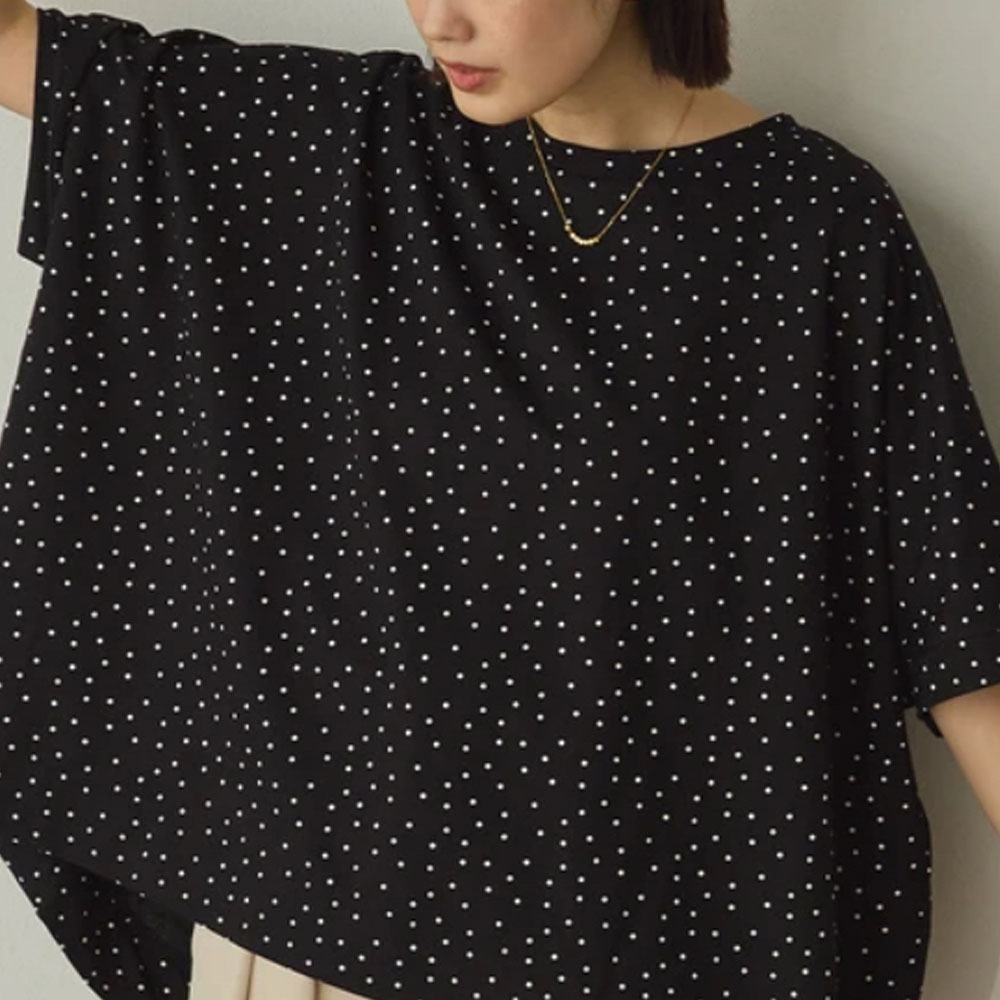 【5月下旬入荷予定】 春の早割り【メール便対応】　接触冷感レーヨンナイロンBIGシルエットプルオーバー