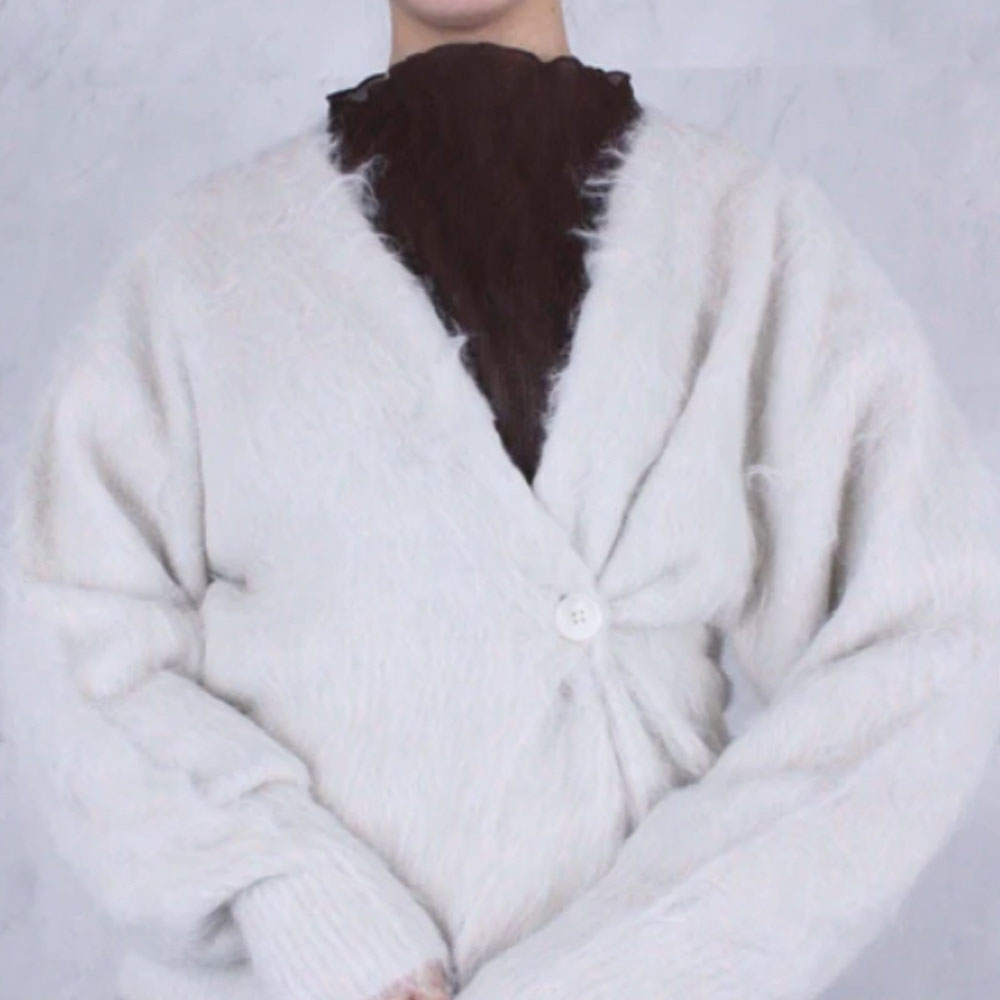 【10月中旬入荷予定】 秋の早割り　マルチWAYモヘア起毛カーデ