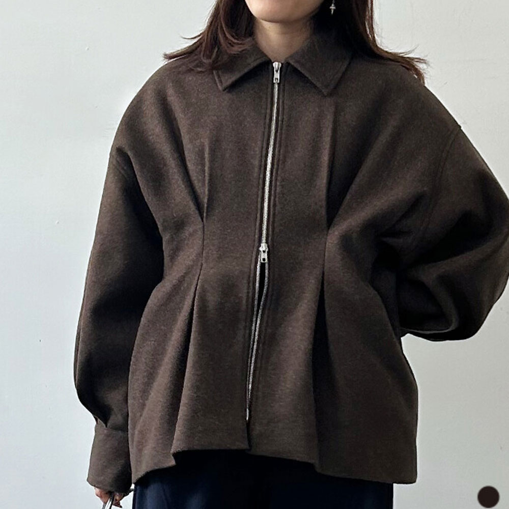 【10月中旬入荷予定】 秋の早割り【新作】フェイクウールウエストタックミドルコート