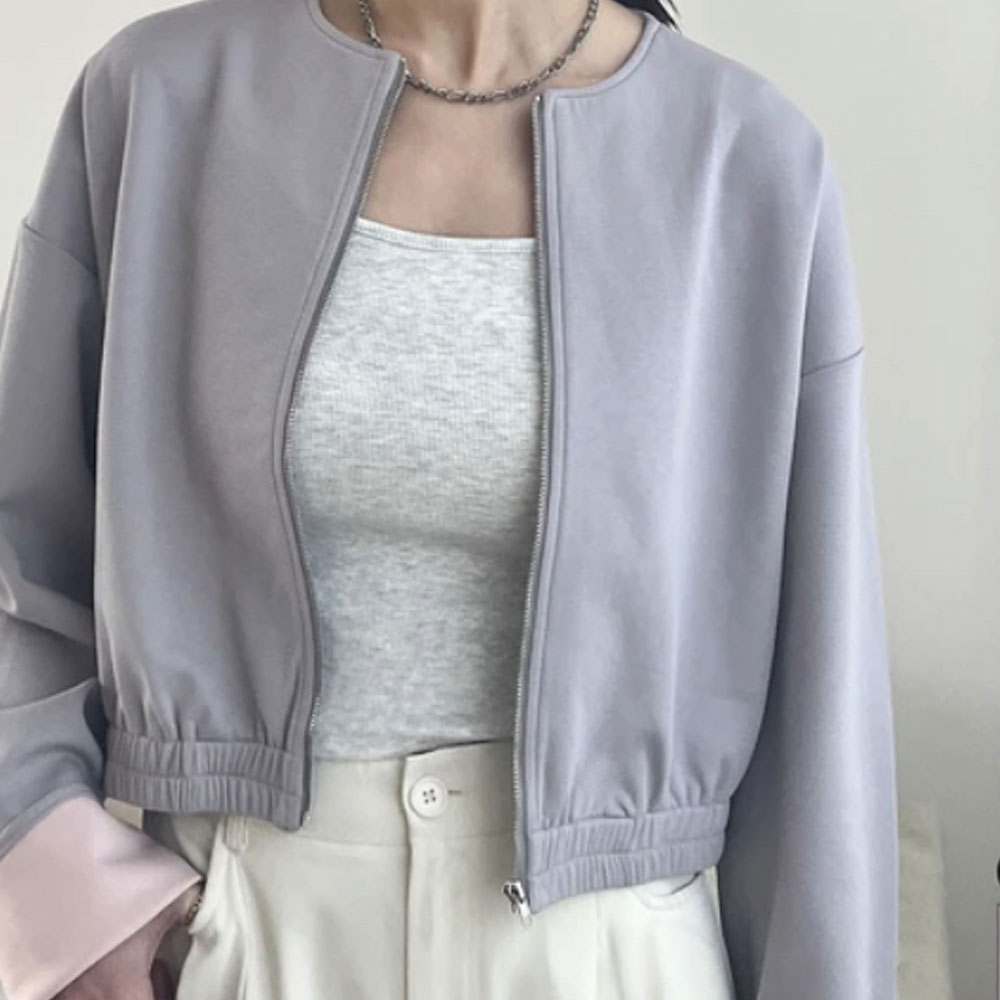 【3月上旬入荷予定】春の早割り【2026新作商品】バイカラーショート丈ブルゾン