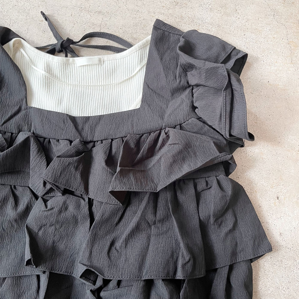 【4月中旬入荷予定】 春の早割り【メール便対応】『　インスタサブ垢で大人気！　』　【2026新作】ティアードフリルブラウス