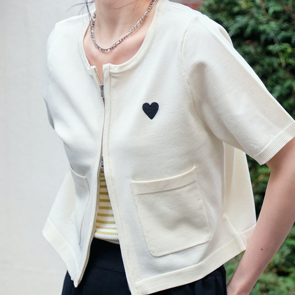 【長袖版が入荷！新商品情報から！】  Wジップスポンディッシュショートカーディガン