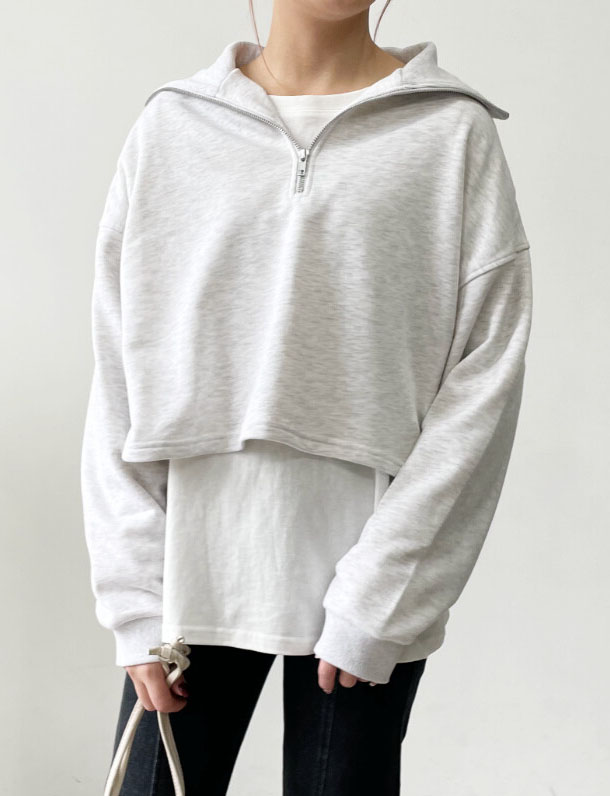 毎年バズるあのハーフジップがついに登場！ 』 裏毛ショート丈ハーフ