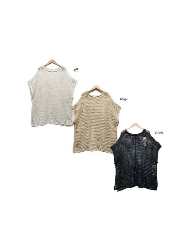 PLEATS PLEASE バルーンスリーブ　メッシュチュニック バズが止まらないメッシュニットに待望のチュニック発売