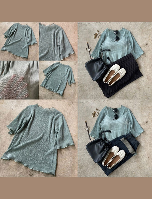 コーデに使ったのはセージグリーン！可愛すぎるプチプラトップスが登場