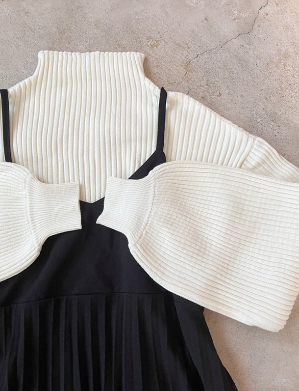 　『　インスタサブ垢でバカバズり！　』　もちもちっとしたタッチが特徴の糸を使ったちくちくしないニット。モチモチボトルネックプルオーバー登場！