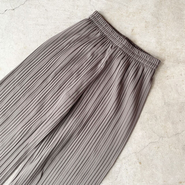 カットツイル裏起毛BOXプリーツパンツ