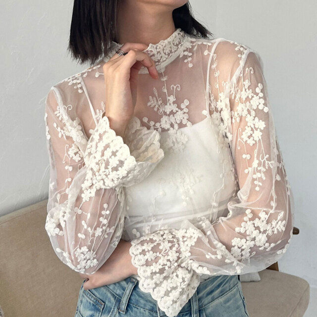 クラシカル花柄イレヘムレースドッキングワンピース ノースリーブ 白系 クラシカル花柄イレヘムレースドッキングワンピース