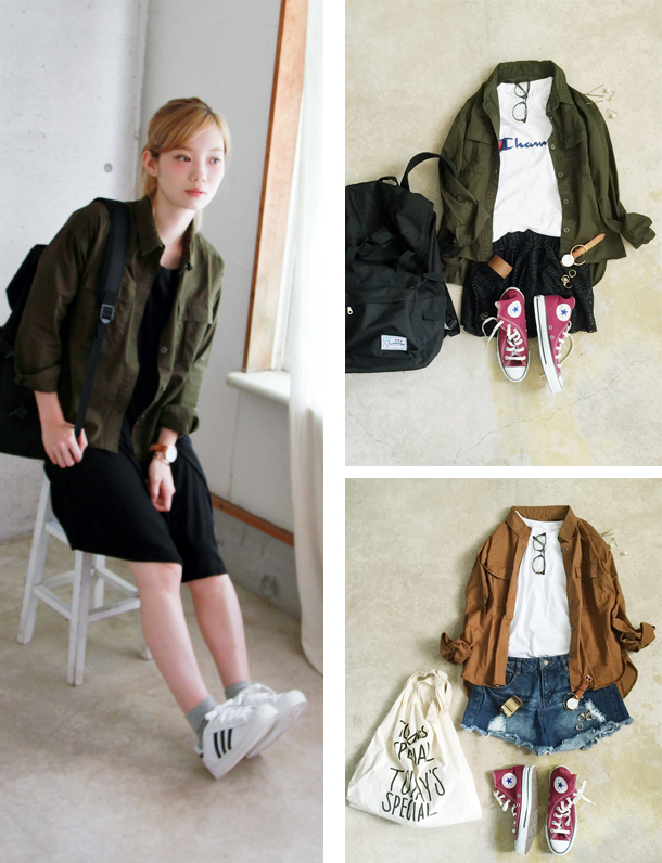 秋服代表アイテム ミリタリー シャツ 定番で着回し力星7確定